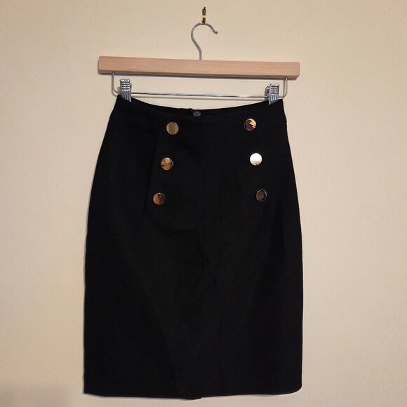 H&M - Skirt - Black (Size: 0) - Picture 1 of 2